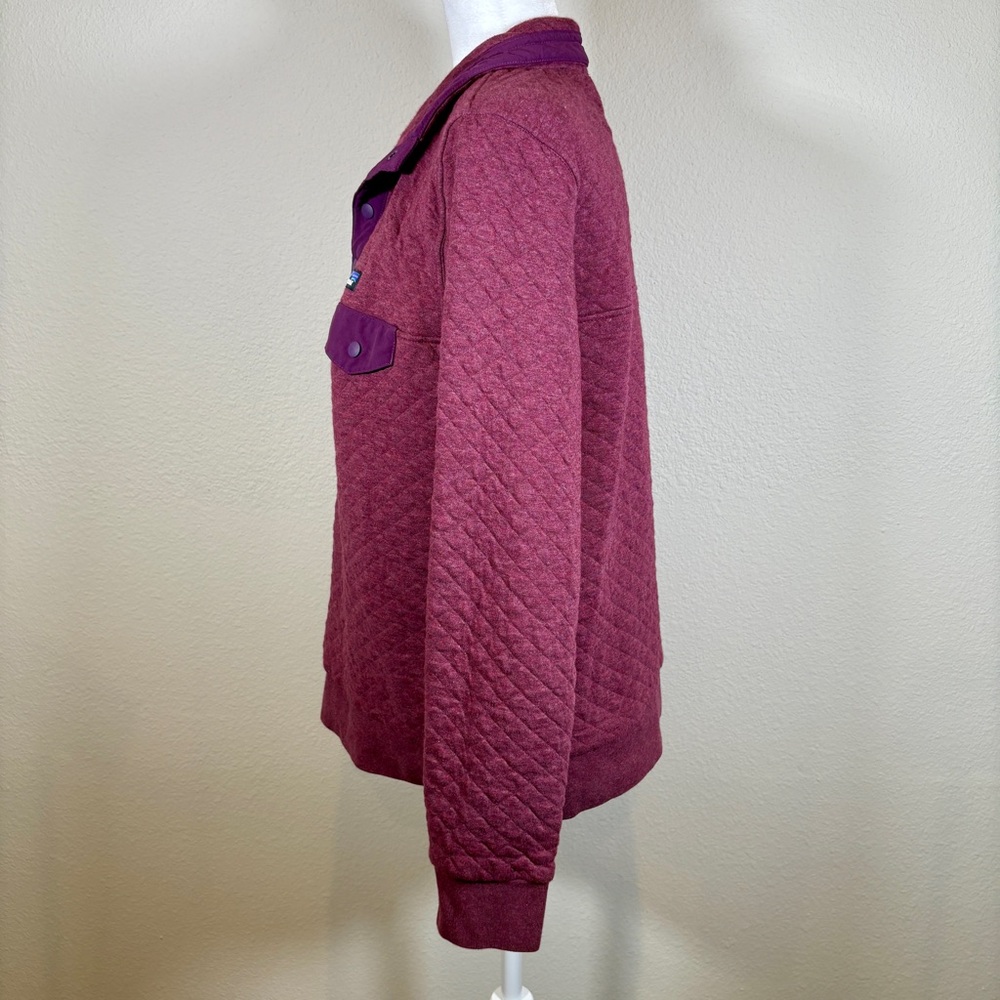 PATAGONIA Burgundy Quilted Pullover Size Medium - Picture 2 of 8